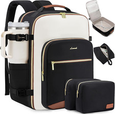 40L Waterproof Travel Backpack for Laptops with 3 Packing Cubes, Airline Approve