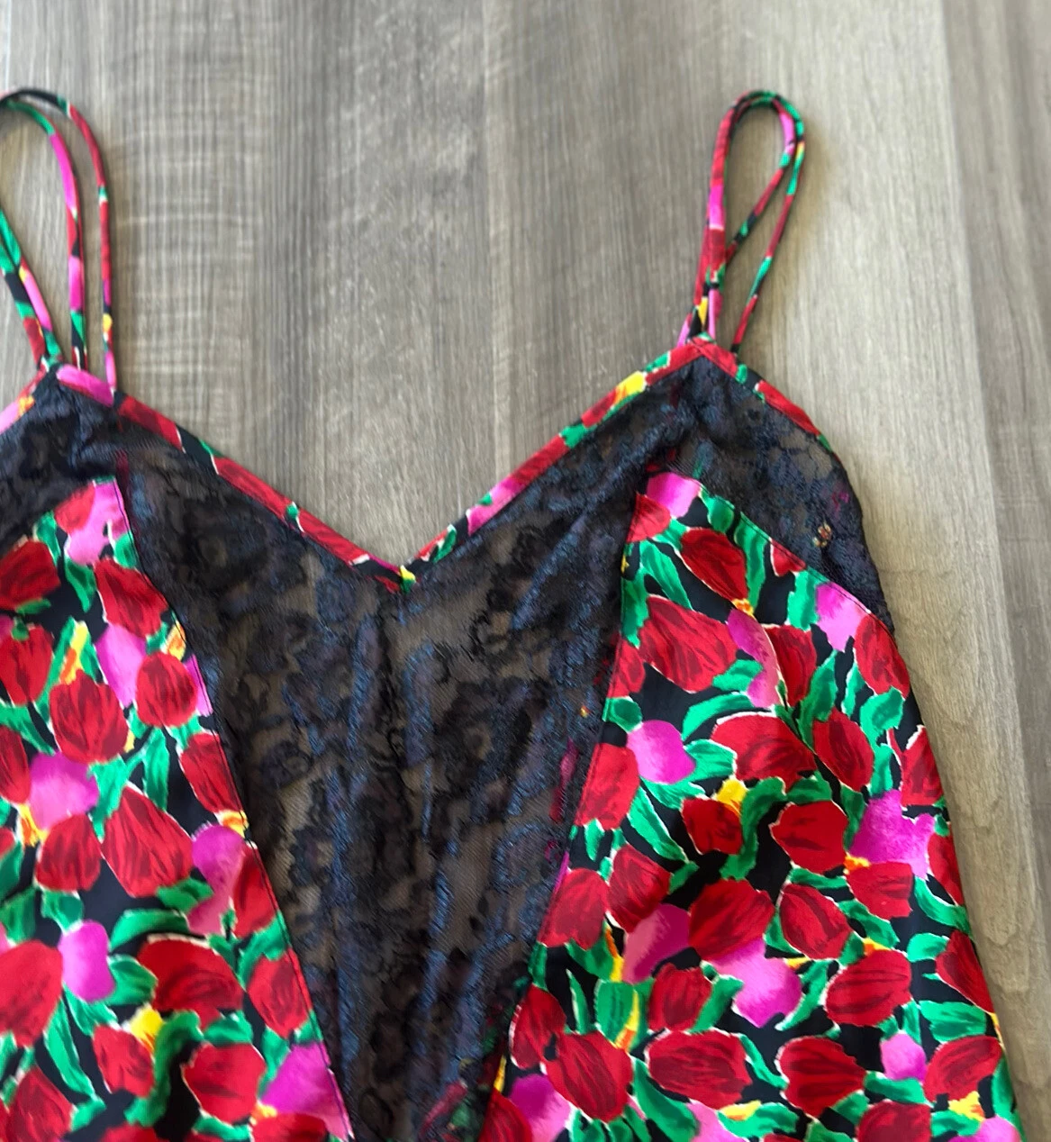 UNDERCOVER Abito slip tulipani vintage oro Victoria's Secret taglia M