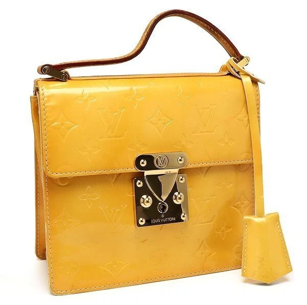 LOUIS VUITTON（LV） Borsa LOUIS VUITTON Vernis Spring Street manico superiore gialla autentica M91029 F S