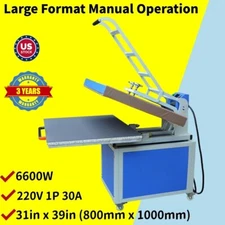 31x39" Large Format Manual Operation Transfer Heat Press Machine 220V 1P 30A