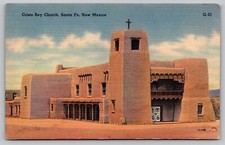 Postcard Cristo Rey Church Santa Fe New Mexico Christ the King -C6