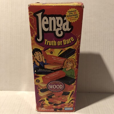 2000 Jenga Truth or Dare Game by Hasbro Milton Bradley Complete set C-2