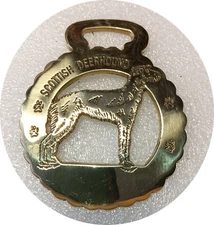 SCOTTISH DEERHOUND - NEW - Superior quality horse brass     (N7848)