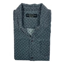 Allsaints Blue Cotton AOP Cotton Button Front Size XS Excellent