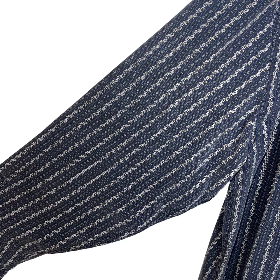 Perry Ellis Shirt Vintage Mens Size Large Gray Button Down Long Sleeve 90s 1990s - Image 4 of 4