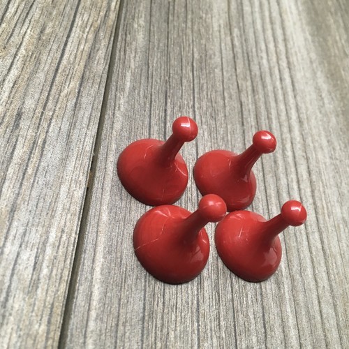 Sorry! Board Game Replacement Pieces RED Pawns Solid Color 1972 Game Night - Picture 3 of 12