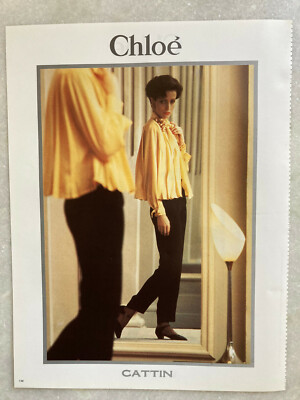 Publicité Chloé 1984 1985 mode vintage automne hiver presse collection 80s 