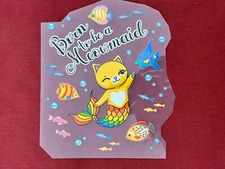 Born to be mermaid meowmaid vinyl easy heat transfer image for tshirt jacket