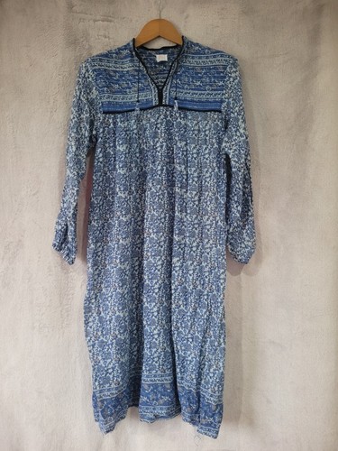 VTG India dress Floral dress Long dress Boho hippie Cotton dress Women's long