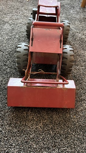 Vintage Tonka Mighty Diesel Front End Loader Tractor XMB-975 Pressed Steel Red - Picture 7 of 12
