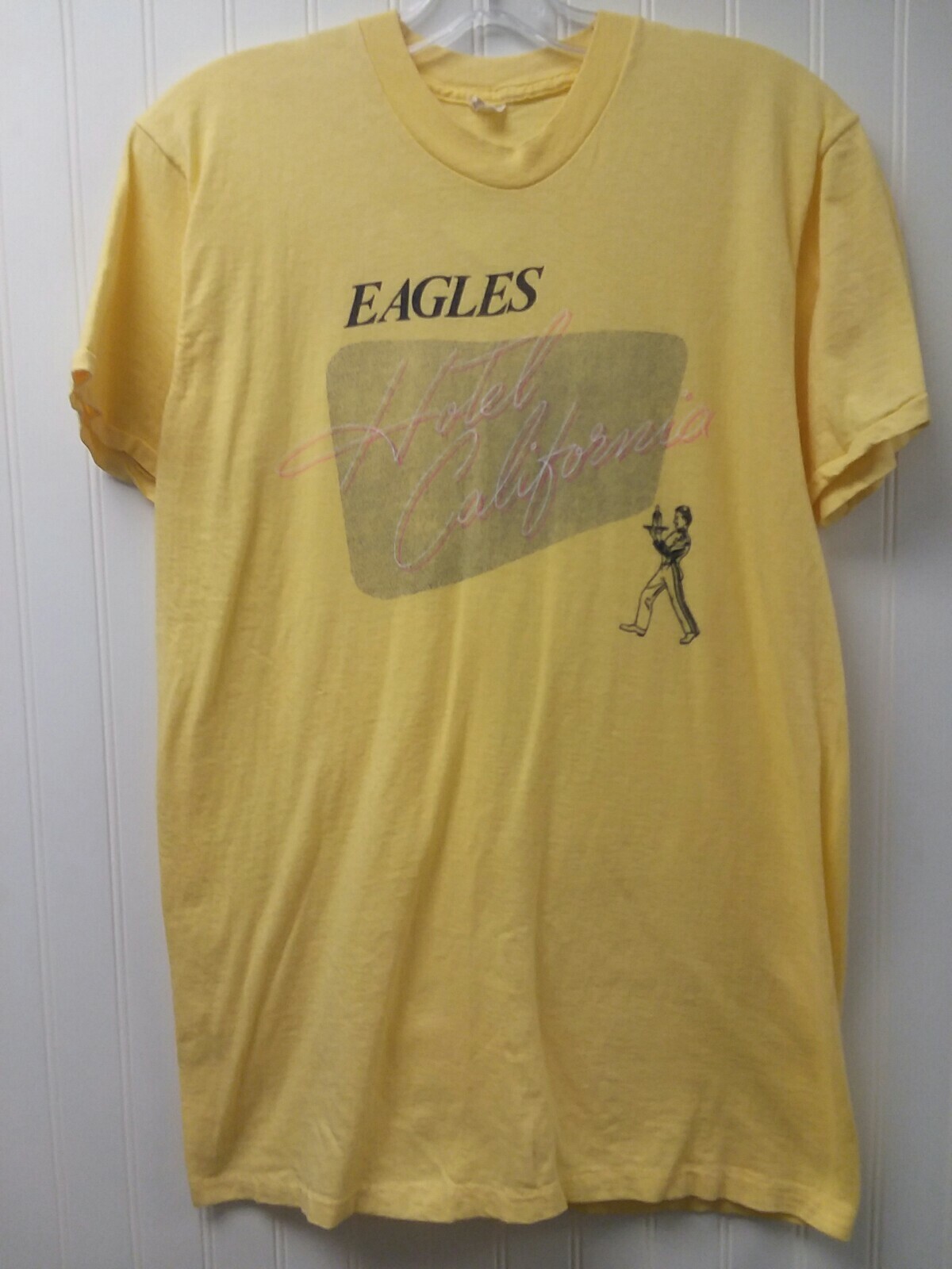 Rare Vtg 70s Eagles Band shirt L Gem