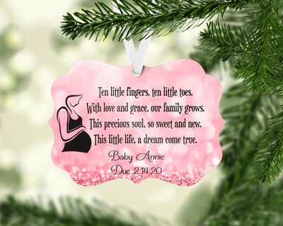 christmas ornament expecting baby