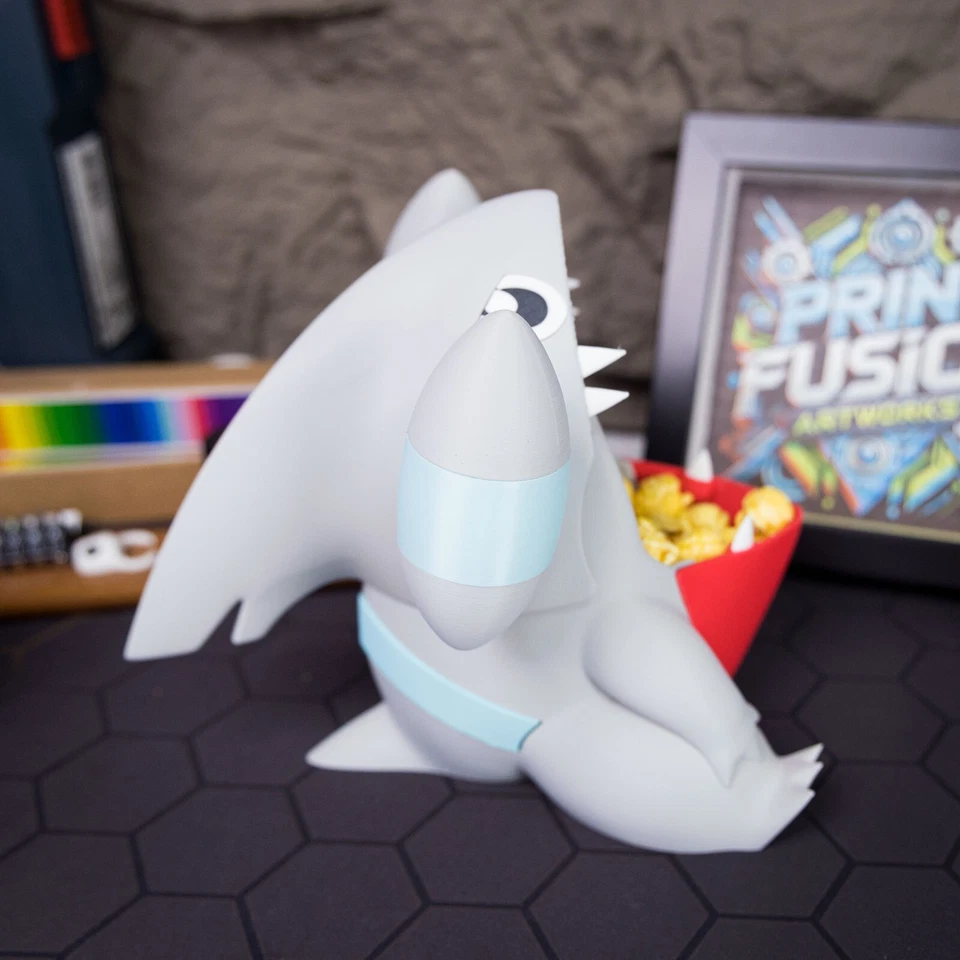 Gible Storage Box 3D Printed Desktop Organizer for Office Supplies Stationery - Image 4 of 4