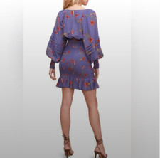 NWOT Revolve ASTR the Label Dolman Smocked Long Sleeve Mini Dress Small