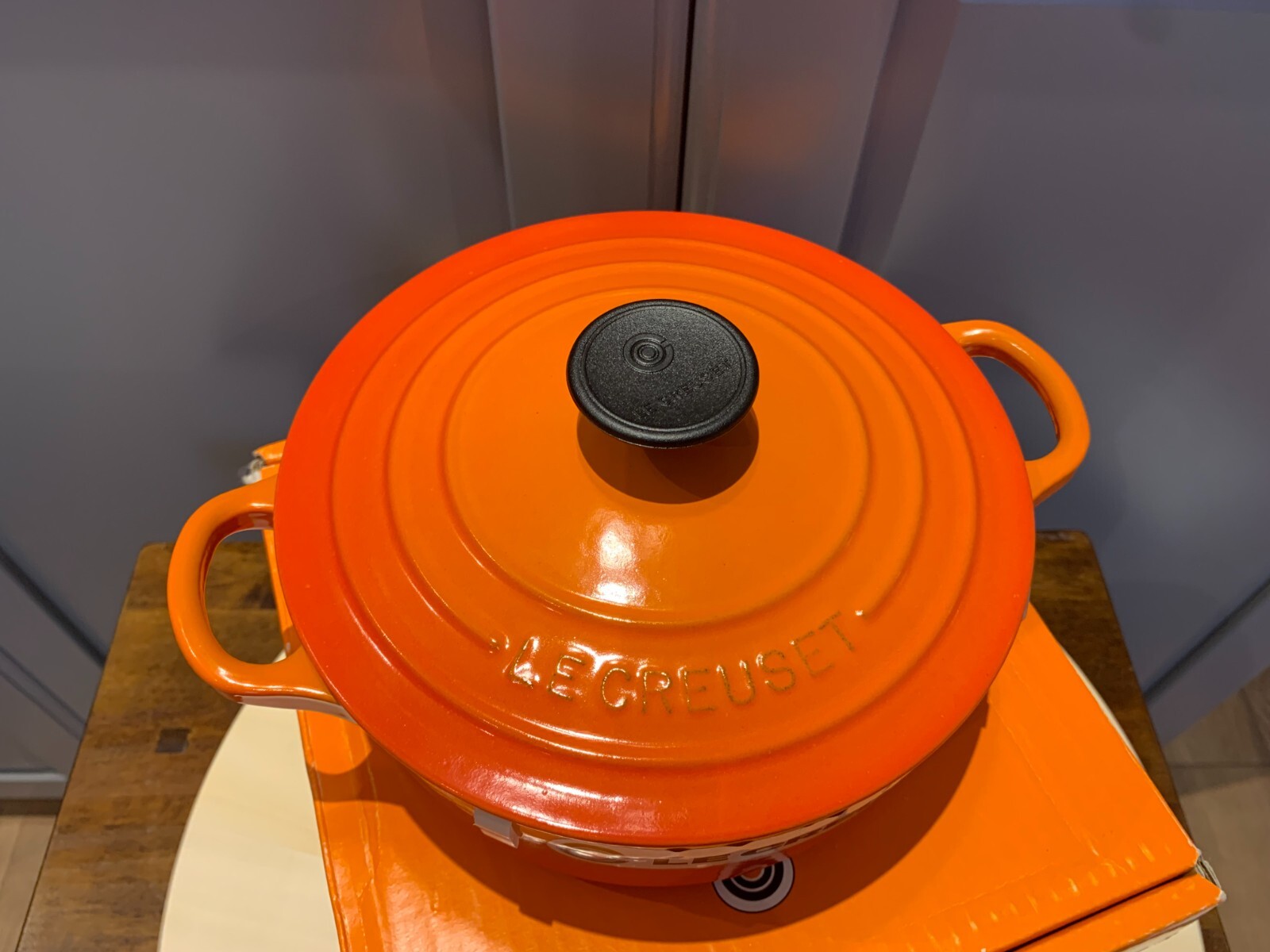 Cazuela Risotto Le Creuset Hierro Fundido 18cm 1.5L Sukyaki Pot - Naranja Volcánico