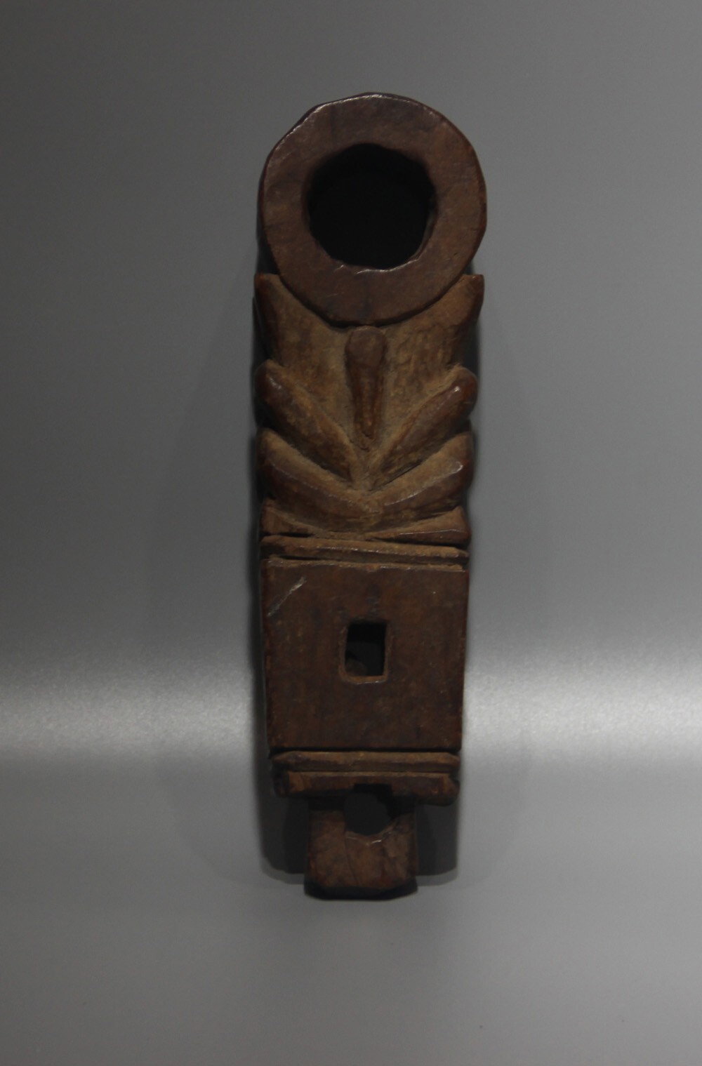 Real Rare Tibet 18th Century Old Antique Buddhist Carved Wood Ritual Implement