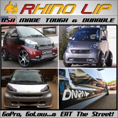 Rubber Splitter Spoiler Bumper Guard Chin Lip MODIFIED TUNED SMART CAR BODY KIT