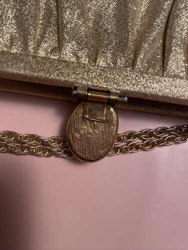 Borsa pochette da sera clip cammeo catena Juliart oro vintage vecchi soldi - Foto 3 di 13