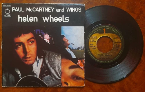 Paul McCartney & Wings Helen wheels Apple 7"+PS Italy Beatles