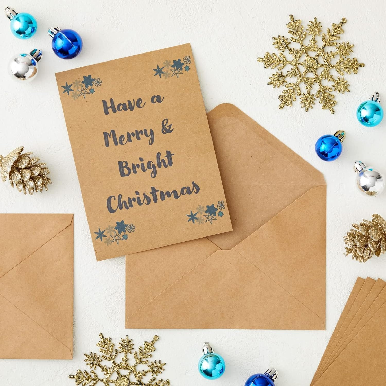 Best Paper Greetings 50 Pack Blank 5X7 Note Cards and Envelopes Set, Brown A7 No