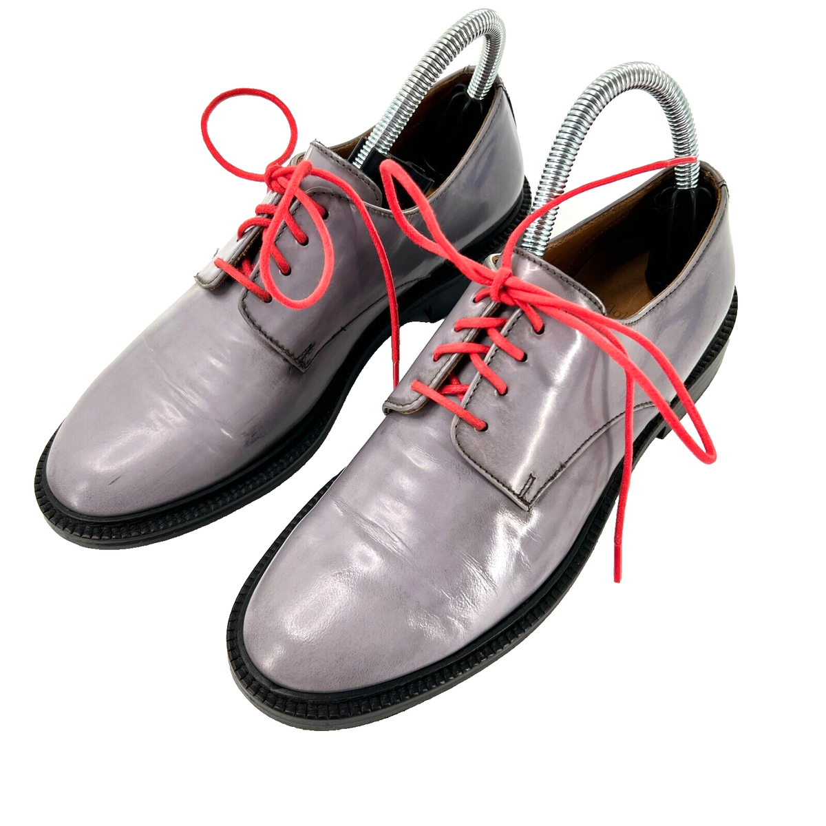 Adolfo Carli Womens EU 38 US Purple Oxford Shoes Leather Made in Italy