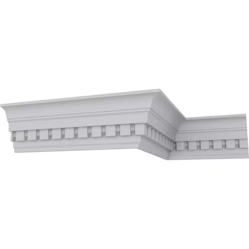 2 In. X 3 In. X 94-1/2 In. Polyurethane Dentil Crown Moulding - Picture 5 of 12