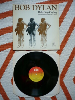 Bob Dylan Baby Stop Crying 12'' Vinyl UK 1978 CBS A3/B2 1st Press Single EXC