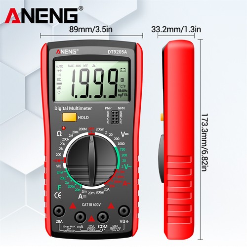 Professional Digital Multimeter Voltmeter Ammeter Ohmmeter Multi Tester Meter UK - Picture 4 of 14