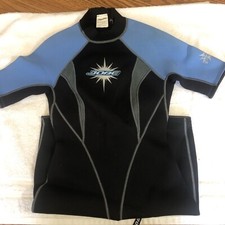Kobe Sport Women  s Shorty Wet Suit Black/ Light Blue Women Size 5-6