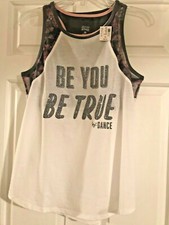 NWT Girls Justice Active Tank Top - Be You Be True - Dance -Built in Sports Bra