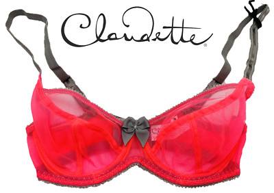 Love Claudette Dessous Women's Underwear Pink Intimate Lingerie Bra Hot Coral