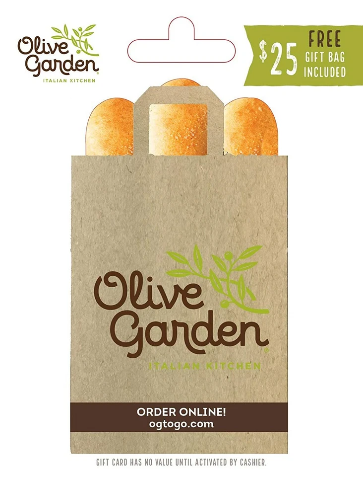 Tarjeta de regalo Olive Garden US$25 - Envío solo a EE. UU. - ¡¡La mejor opción como regalo!!! Foto 2 de 2