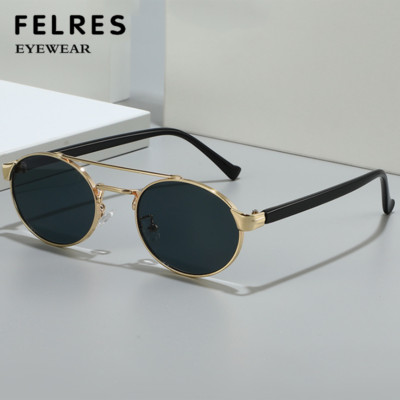 SEE Eyewear 1826 SUN Matte Black Round Double Bridge Designer Sunglasses France Black Retro-Vintage Double Bridge Round Tinted Sunglasses  main image 3