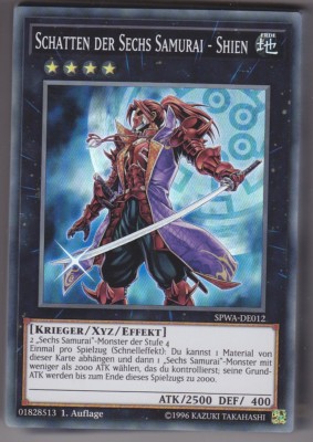 Yu-GI-OH Schatten der Sechs Samurai Shien Super Rare SPWA-DE012 NEU!
