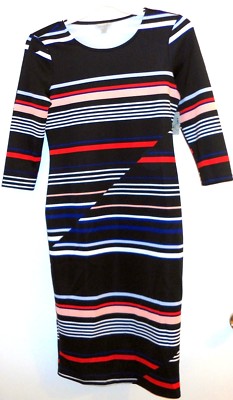 horizontal striped bodycon dress