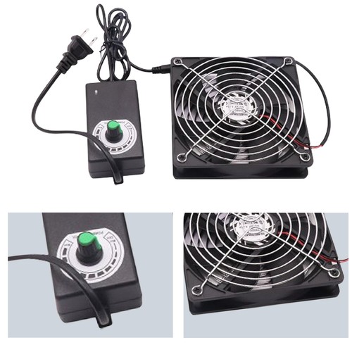 120mm 110V-120V AC Computer Fan with Speed Controller Cooling For X-box Receiv3f - Zdjęcie 4 z 16