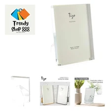 Design Vertical 8x10 Lucite Picture Frame, Durable 1 Inch Thick Clear Lucite ...