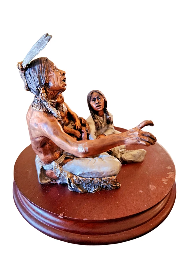 C.A. Pardell 1991 Legends Sculpture 'Storyteller' Limited Edition 378/950 - Image 3 of 4