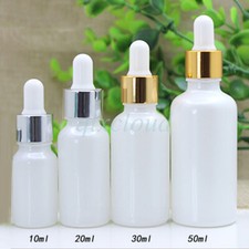 10ml 20ml 30ml 50ml White Empty Glass Essential Oil Dropper Bottles Pipette
