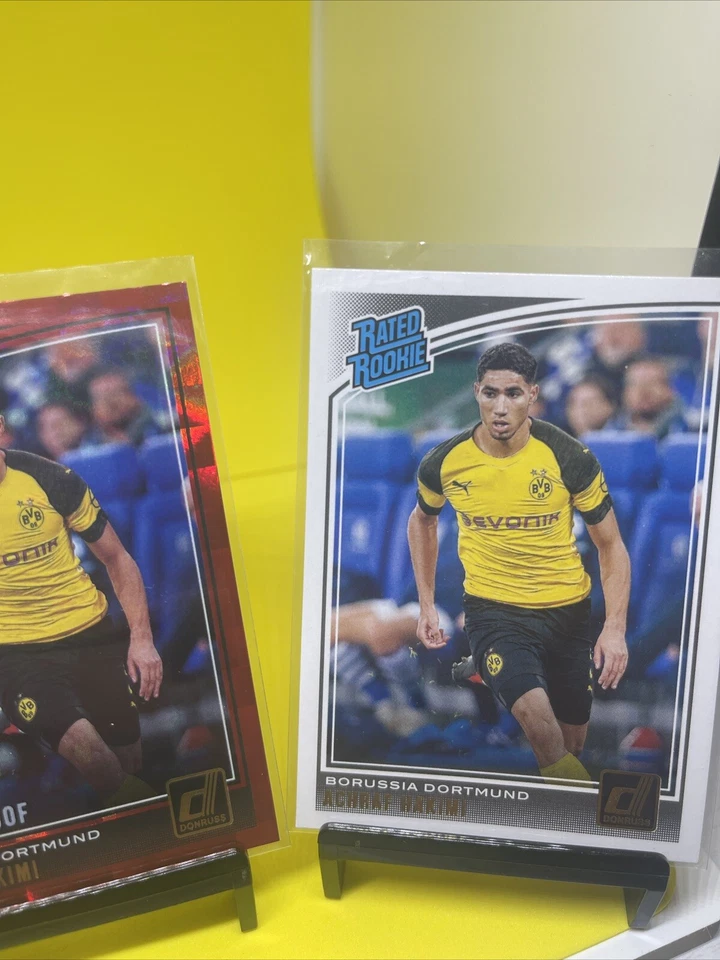 2018-19 Panini Donruss ACHRAF HAKIMI novato prueba de prensa rojo #181 + óptica + base Foto 4 de 4