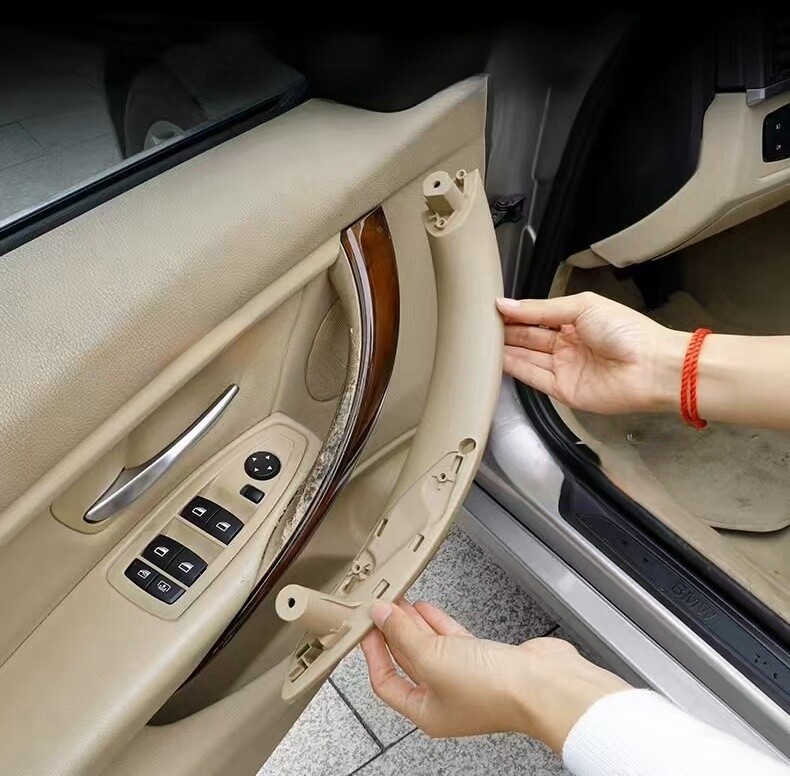 2PCS Interior Door Handle Inner Panel Pull Cover For BMW F30 320i