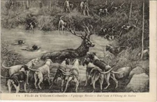 Old postcard Drill of VILLERS-COTTERETS crew menier (159080)