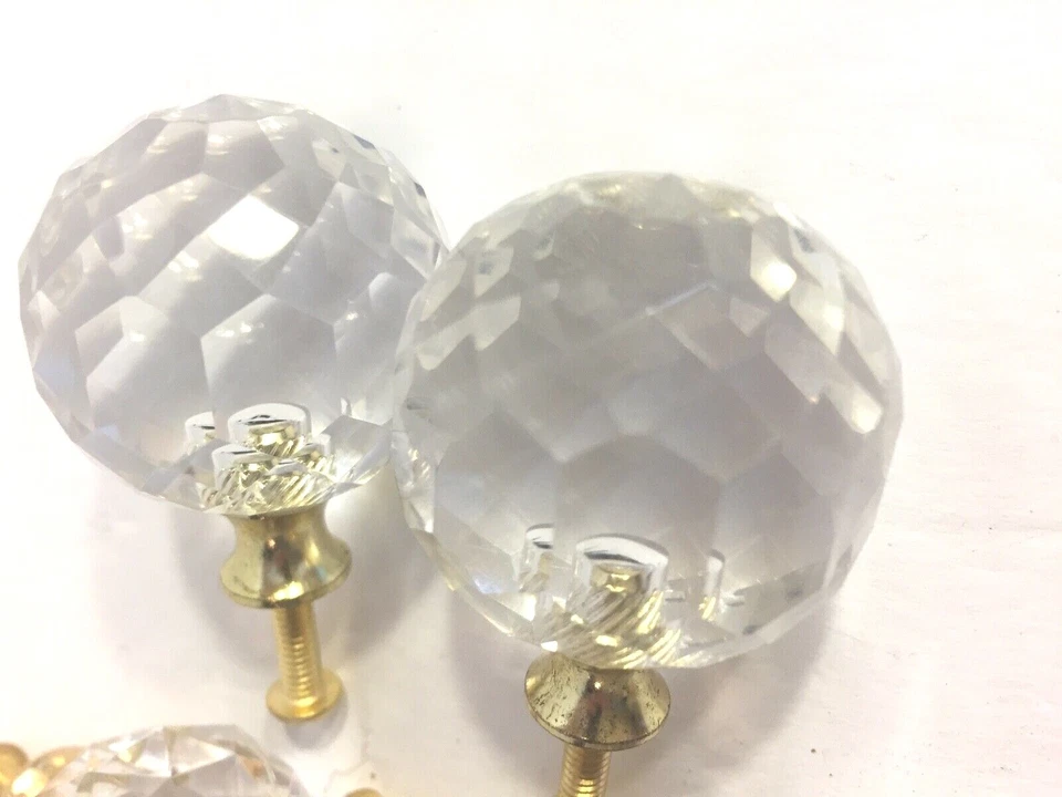 Tiradores/perillas de cajón de bolas de acrílico de vidrio facetado - 14 piezas Foto 2 de 2