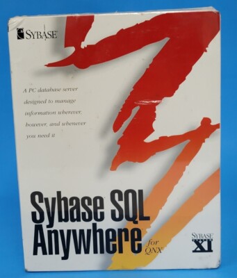 NEW SEALED SYBASE SQL ANYWHERE FOR QNX SUPPORTS WINDOWS 95, NT SSA 5.5.04