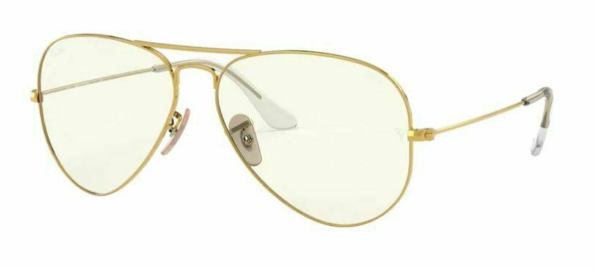 Ray-Ban Aviator RB3025 Clear Evolve Gold Photochromic Sunglasses
