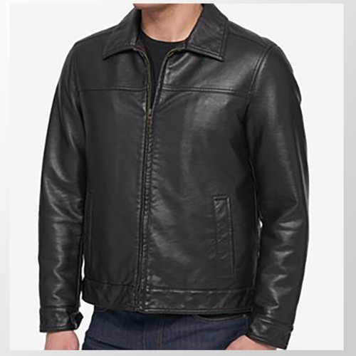 tommy hilfiger faux leather bomber jacket