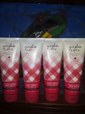 4x Rare Bath & Body Works GINGHAM LOVE SHEA CREAM Perfume Lotion Lot x4