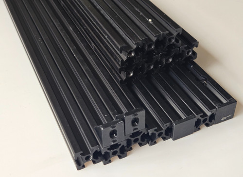 Used T-Slot Aluminum Extrusion Profile 2020 20x20mm Black Linear Rail