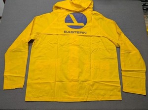 Vintage Eastern Airlines Heavy Duty PVC Rain Suit Size Small Jacket Pants Yellow