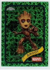 2025 Topps Chrome Marvel Comics Hulk Green Lazer Refractor /99 Groot #35 p8v